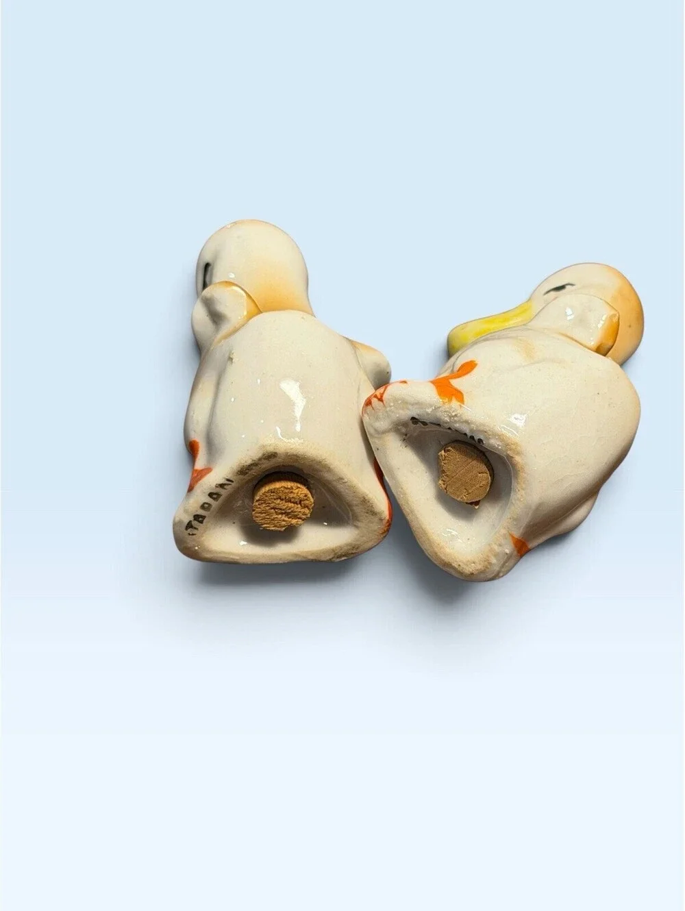 Vintage Duck Salt & Pepper Shakers Mid Century Japan Ceramic 2.5” Tall